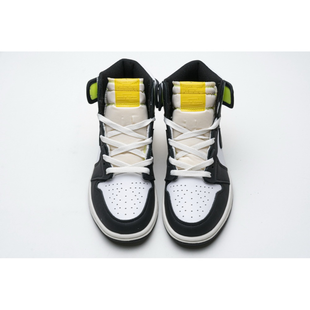 H12 Jordan 1 Retro High White Black Volt University Gold, 555088-118