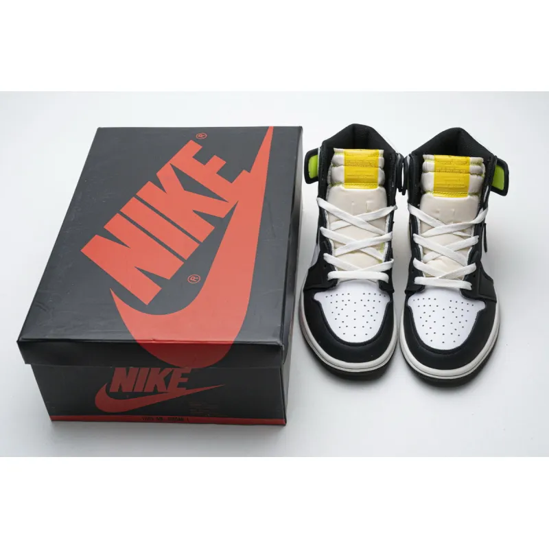 H12 Jordan 1 Retro High White Black Volt University Gold, 555088-118