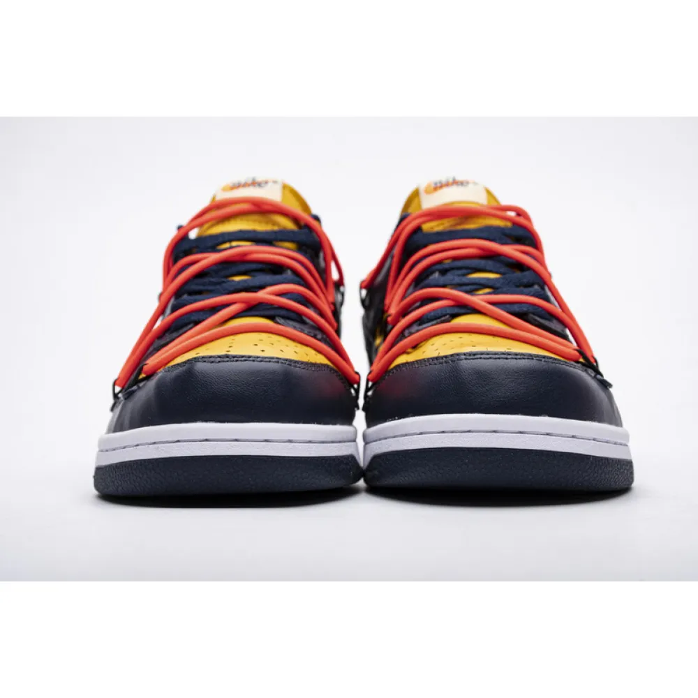 H12 Dunk SB Low Off-White University Gold Midnight Navy, CT0856-700