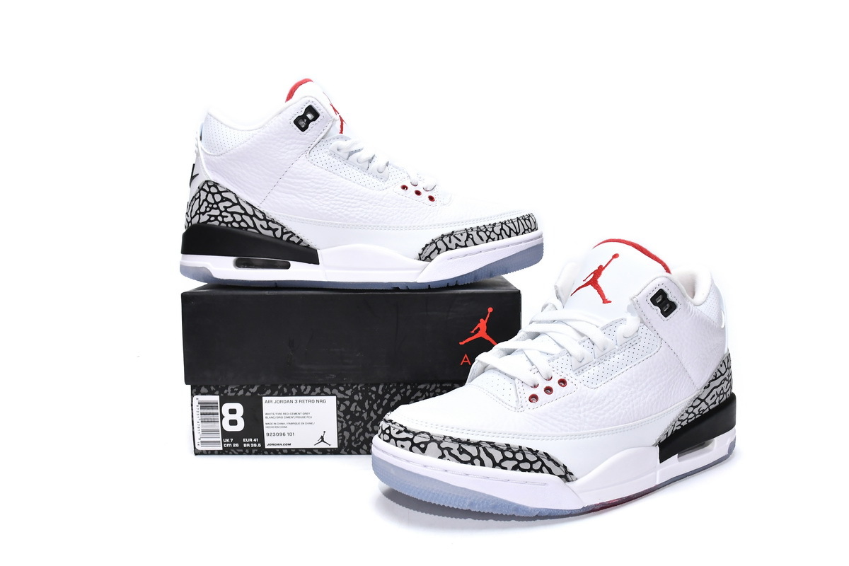 PK Jordan 3 Retro Free Throw Line White Cement, 923096-101