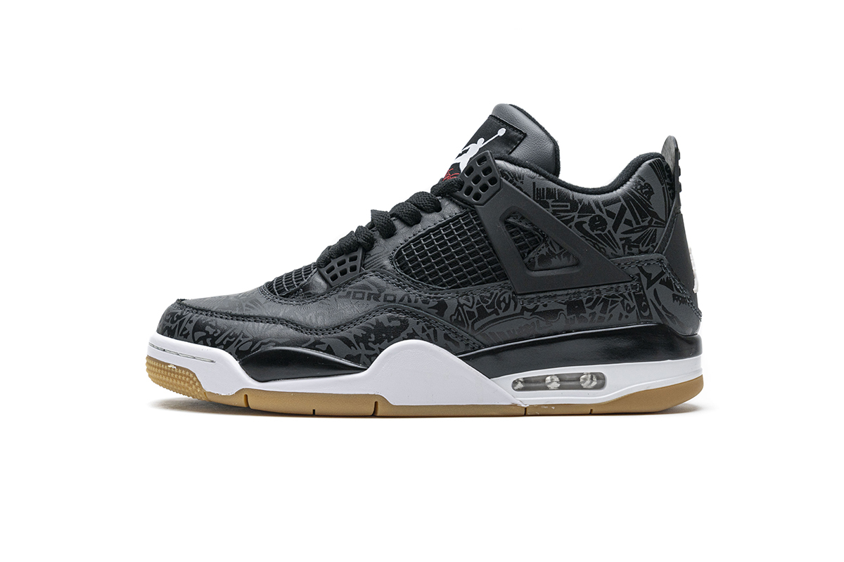 PK Jordan 4 Retro Laser Black Gum, CI1184-001