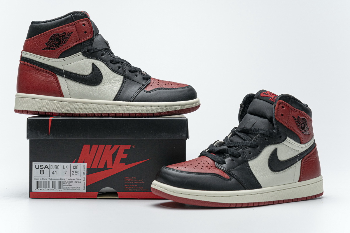 H12 Jordan 1 Retro High Bred Toe, 555088-610