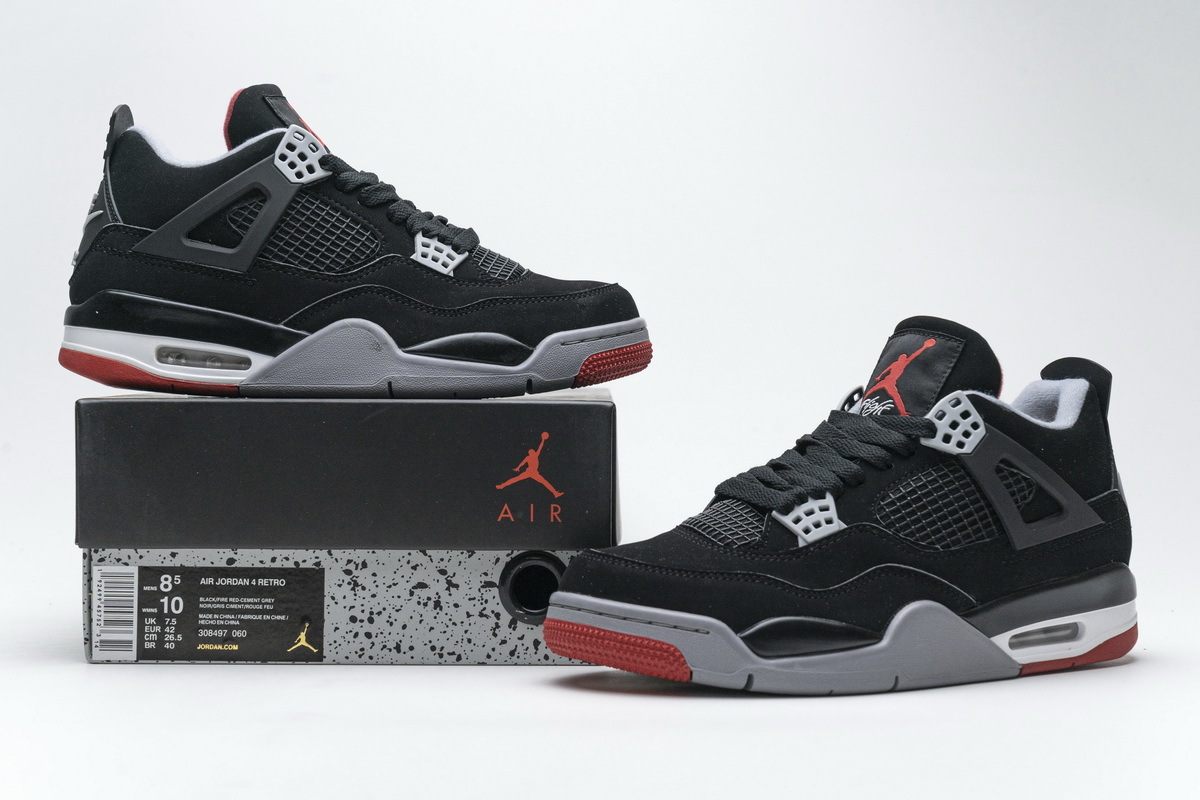 H12 Jordan 4 Retro Bred (2019), 308497-060