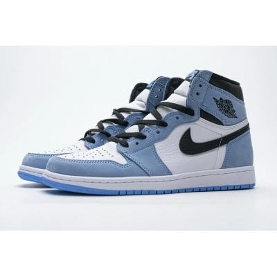 H12 Jordan 1 Retro High White University Blue Black, 555088-134 02