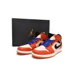 H12 Jordan 1 Mid Team Orange Black, 852542-800
