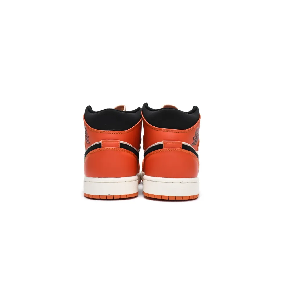 H12 Jordan 1 Mid Team Orange Black, 852542-800