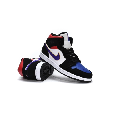 H12 Jordan 1 Mid Lakers Top 3, 852542-005 02