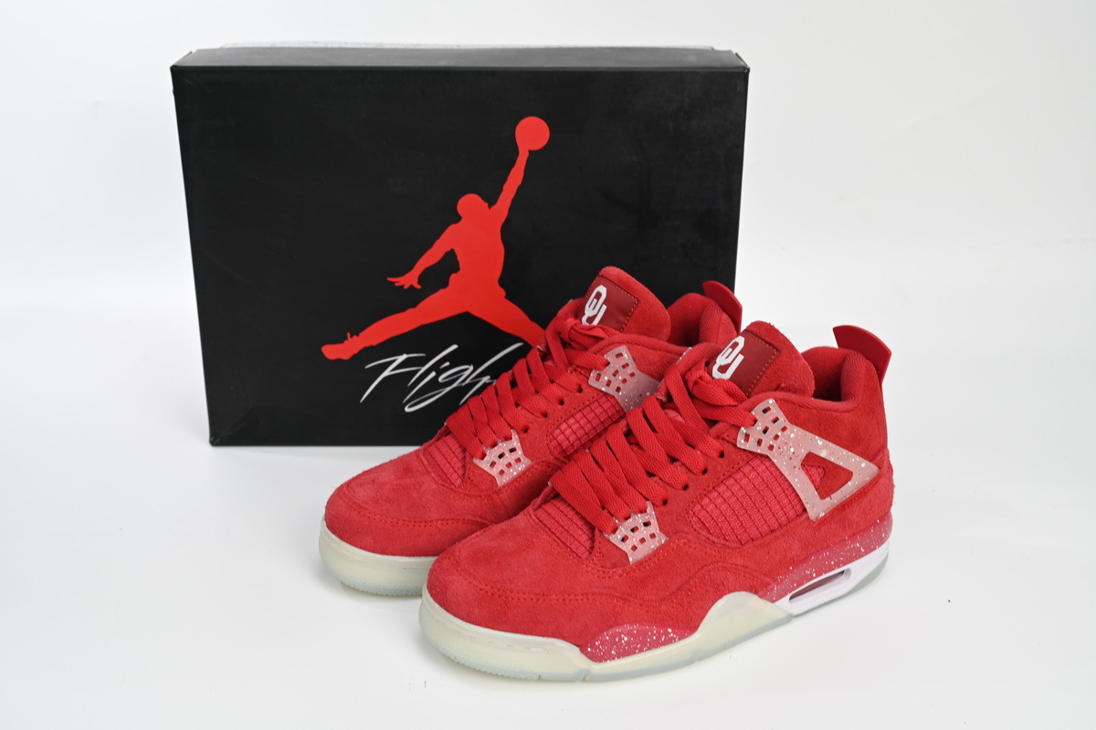 PK Air Jordan 4 Retro Wine red ink splashing, 904282 