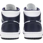 PK Jordan 1 Mid White Metallic Gold Obsidian, 554724-174