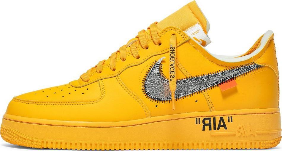 PK Air Force 1 Low OFF-WHITE University Gold Metallic Silver, DD1876-700