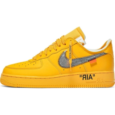PK Air Force 1 Low OFF-WHITE University Gold Metallic Silver, DD1876-700 01