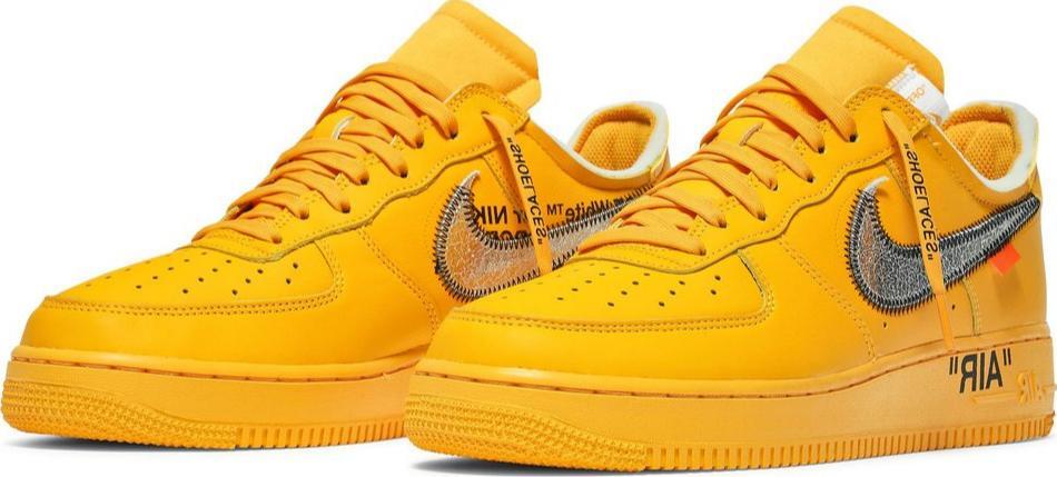 PK Air Force 1 Low OFF-WHITE University Gold Metallic Silver, DD1876-700