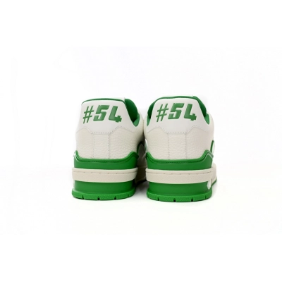 PK Louis Vuitton Trainer All Blue White Green Lychee Pattern,1ABNIS 02