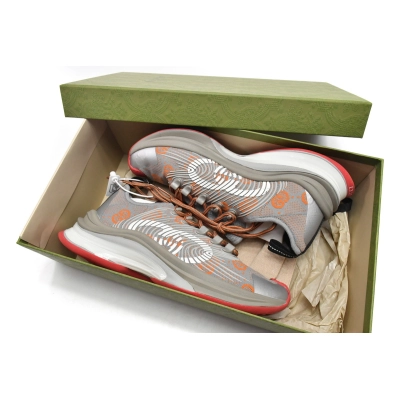 PK Gucci Run Sneakers Grey Red, 680900-UF310-1270 02