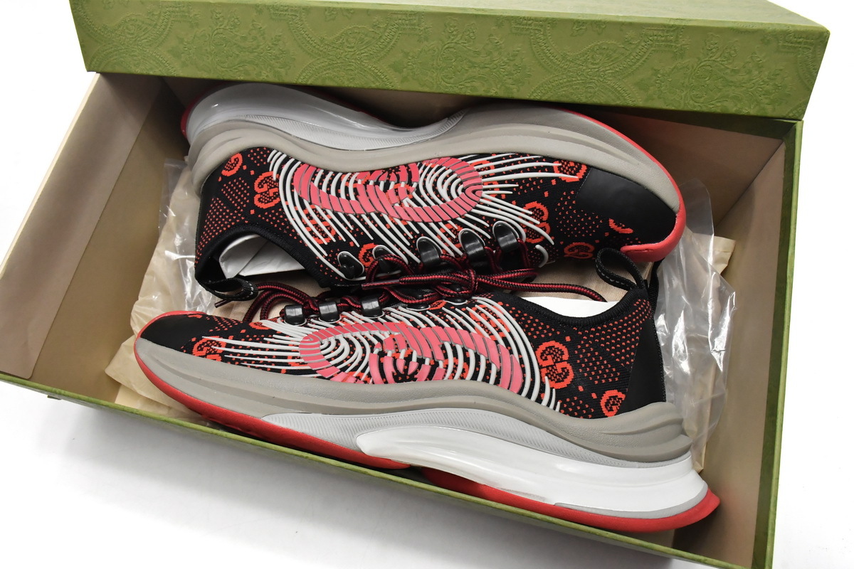 PK Gucci Run Sneakers Black Red, 680900-USN10-8490