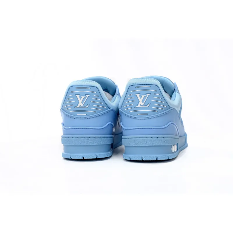 PK Louis Vuitton Trainer All Blue Embossing,1AARFG