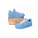 PK Louis Vuitton Trainer All Blue Embossing,1AARFG