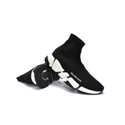 PK Balenciaga Speed 2.0 Sneaker Black White 02