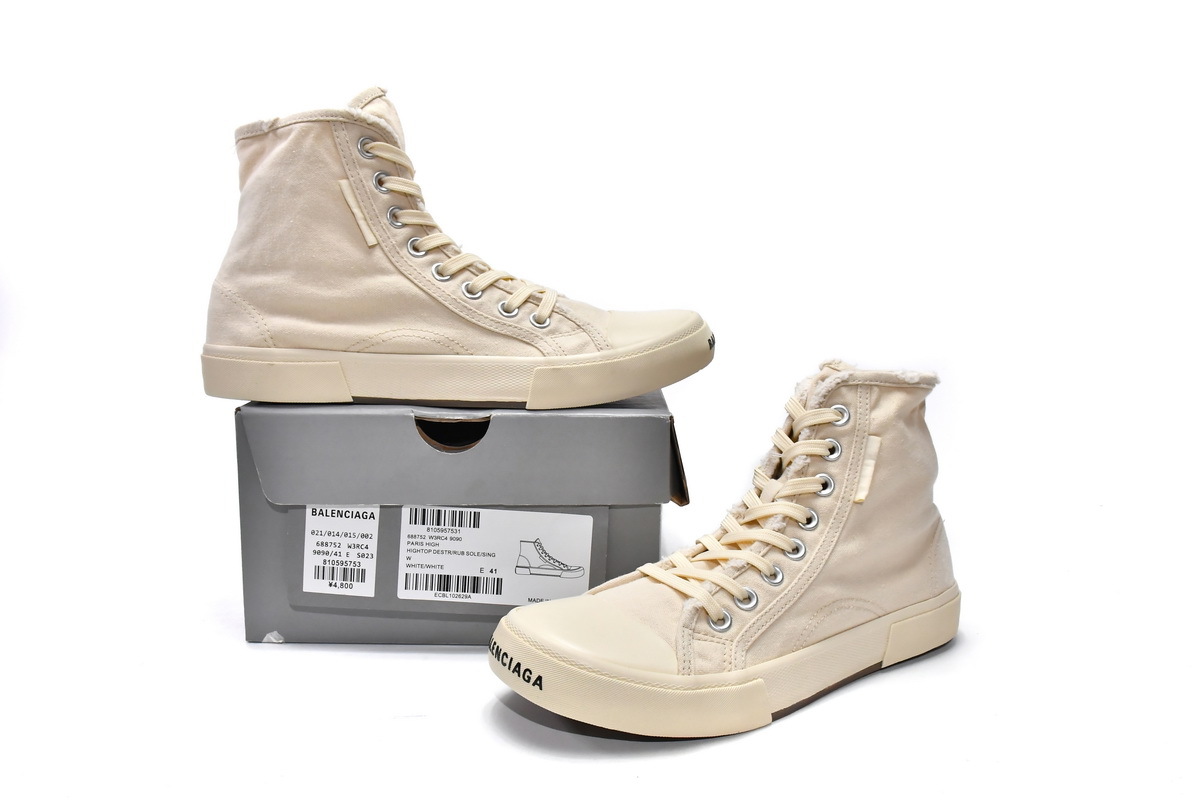  Perfectkicks Balenciaga Paris High Destroyed - White,688752 W3RC4 9090 