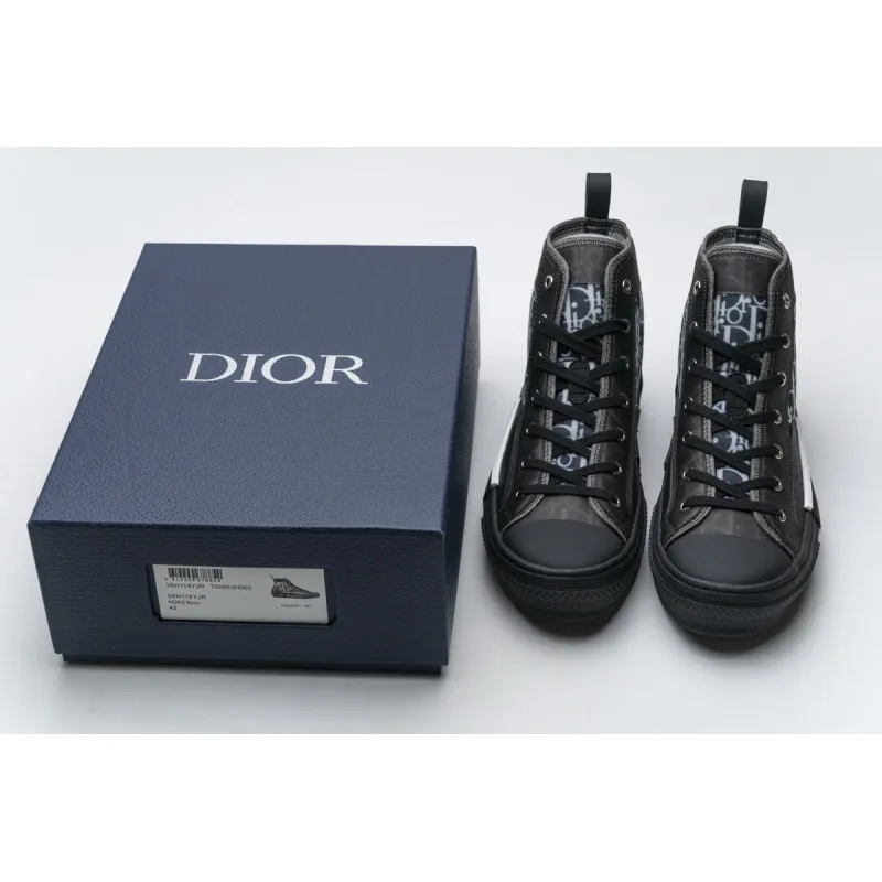 PK Dior B23 High Top Canvas Oblique Black