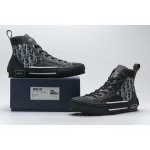 PK Dior B23 High Top Canvas Oblique Black