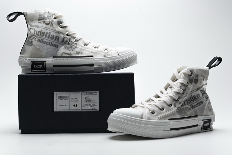 PK Dior B23 High Top Daniel Arsham Newspaper