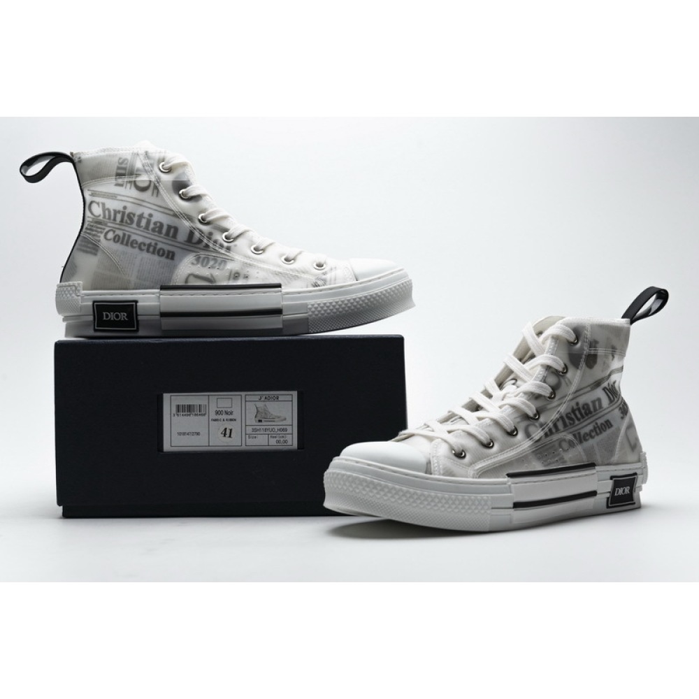 PK Dior B23 High Top Daniel Arsham Newspaper