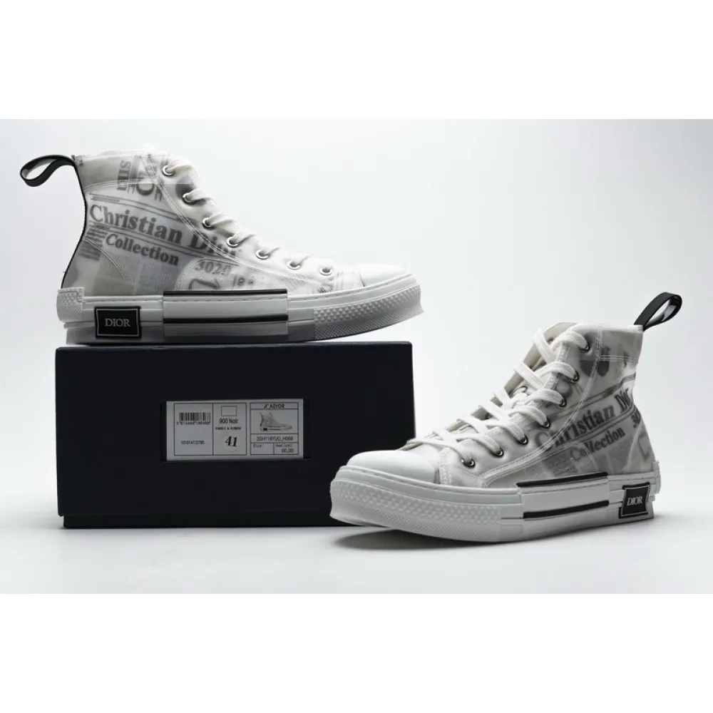 PK Dior B23 High Top Daniel Arsham Newspaper