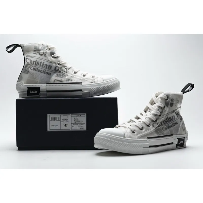 PK Dior B23 High Top Daniel Arsham Newspaper