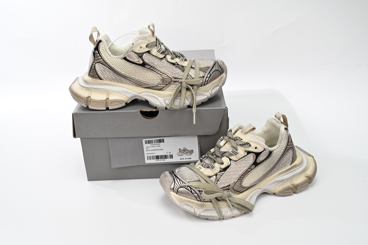  Perfectkicks Balenciaga 3-XL Black Gray White Gold, 734734 W3XL6 0185