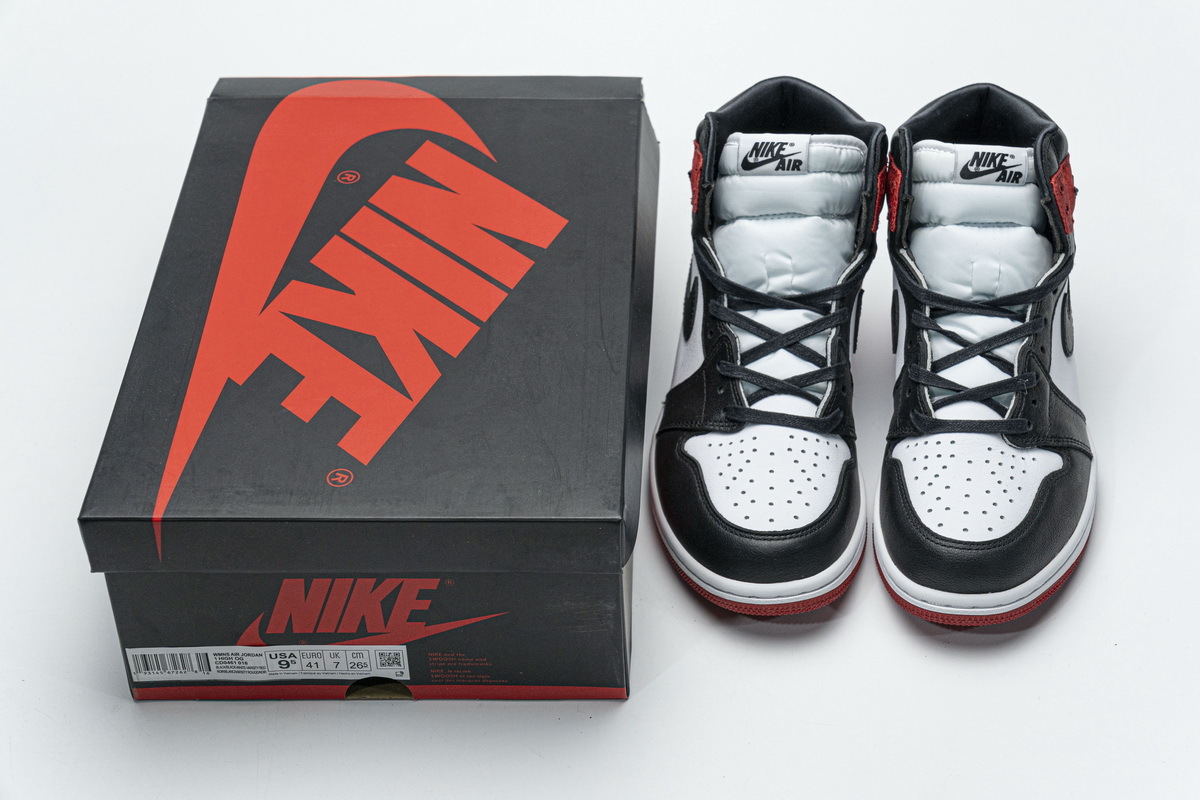PK Jordan 1 Retro High Satin Black Toe (W), CD0461-016