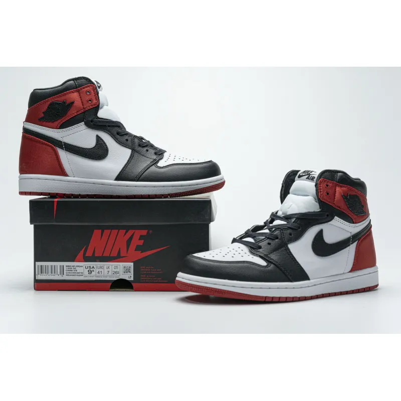 PK Jordan 1 Retro High Satin Black Toe (W), CD0461-016