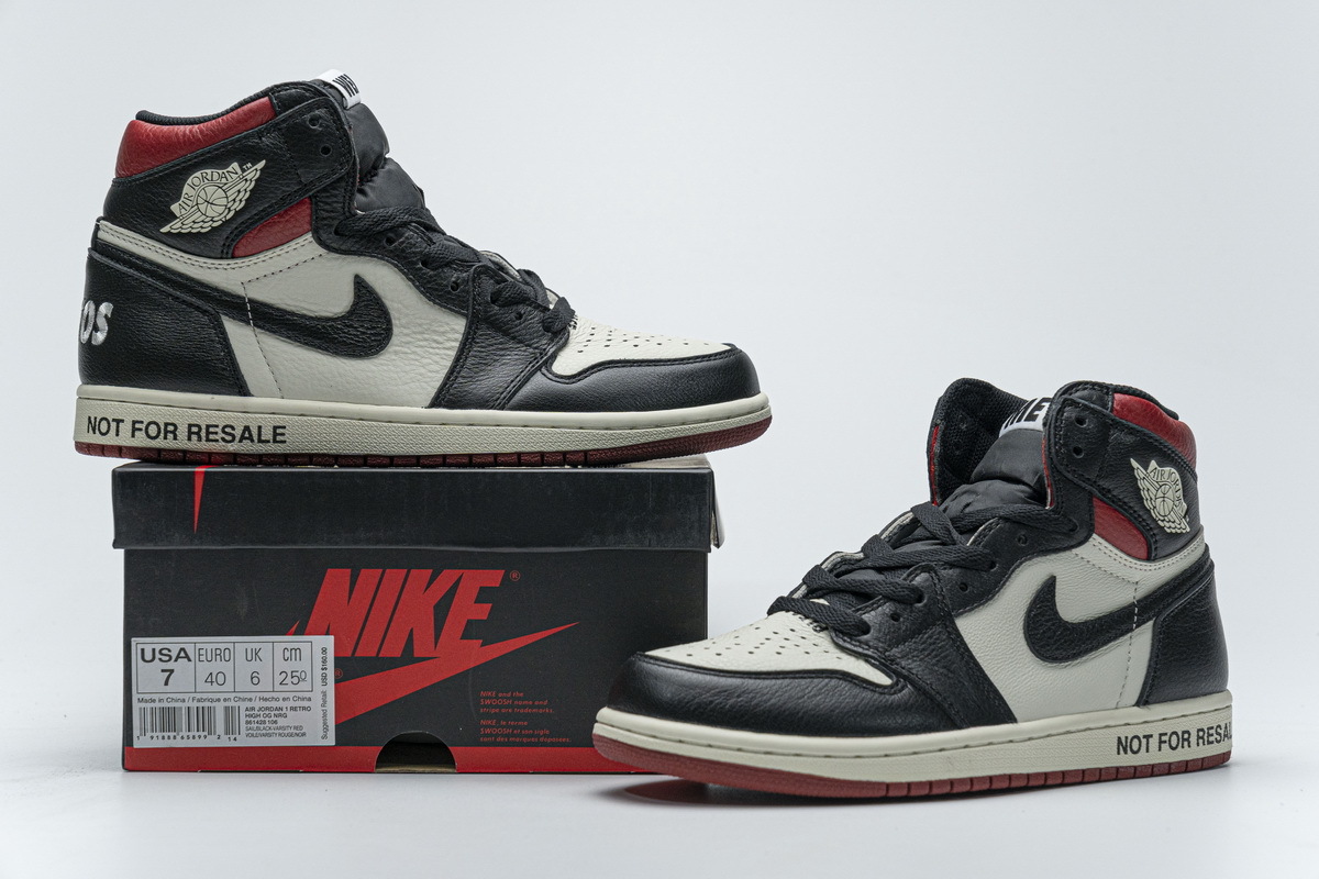 PK Jordan 1 Retro High "Not for Resale" Varsity Red, 861428-106