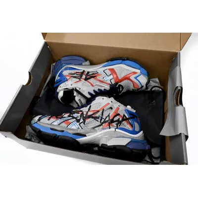 PK Balenciaga Runner White And Blue Printing, 677402 W3RB6 1264 02