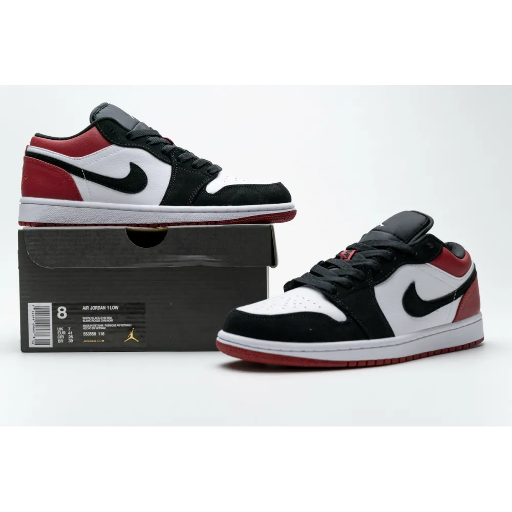 PK Jordan 1 Low Black Toe, 553558-116