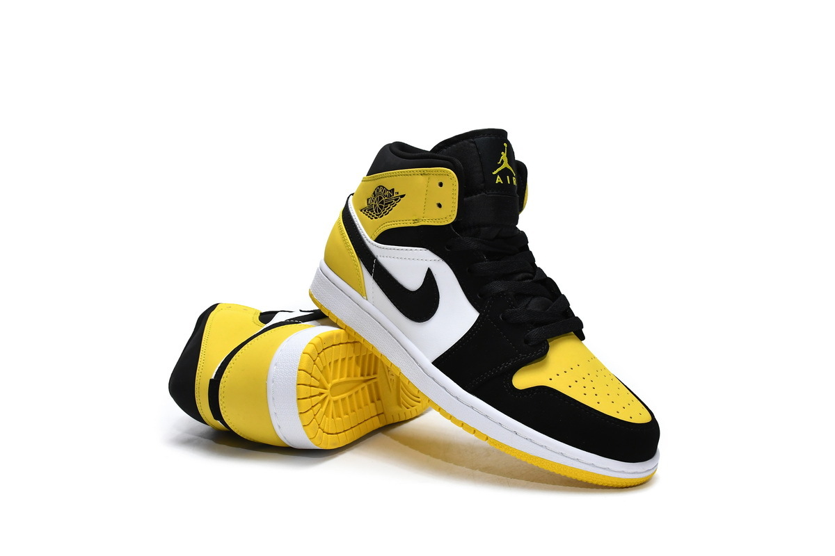 H12 Jordan 1 Mid Yellow Toe Black, 852542-071