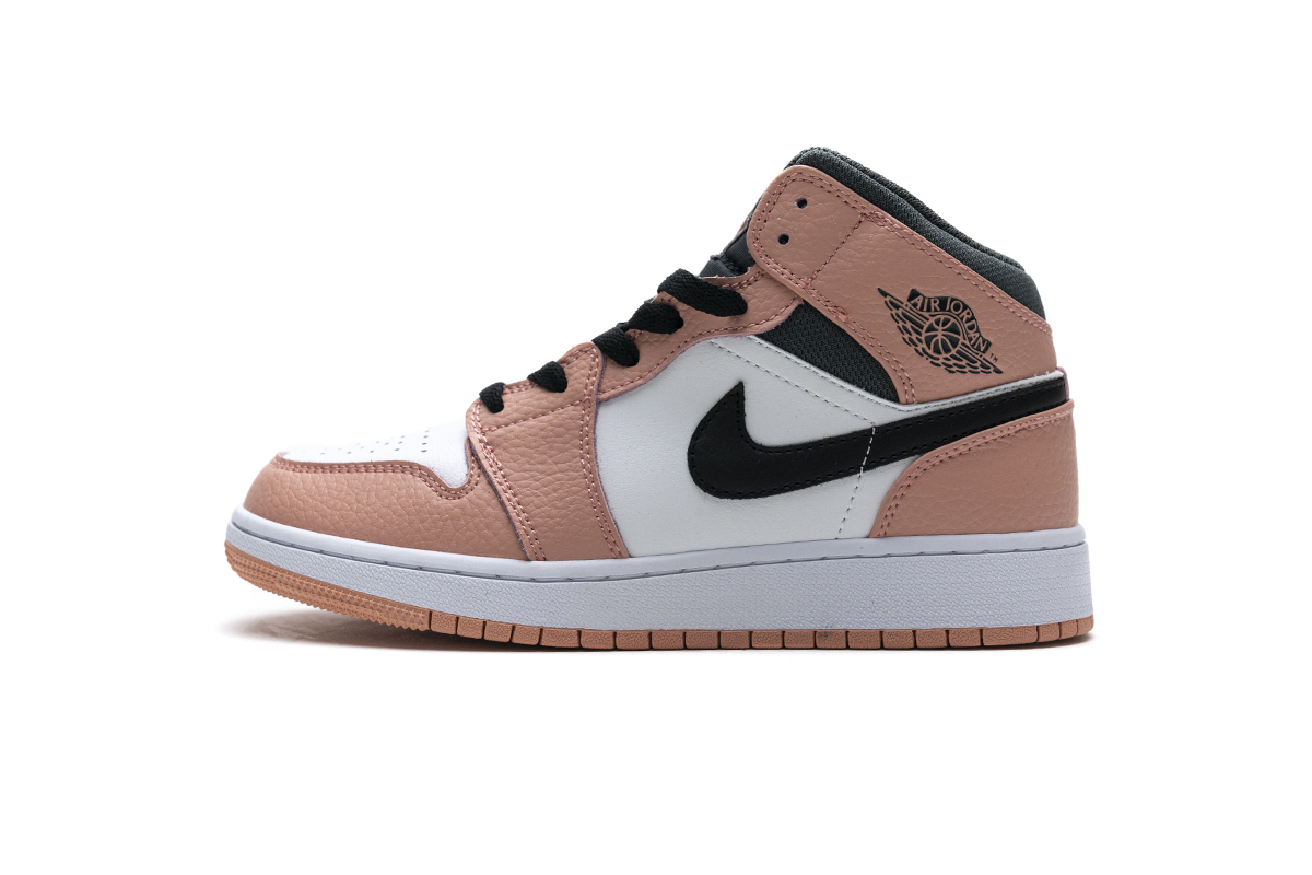 H12 Jordan 1 Mid Pink Quartz (GS), 555112-603