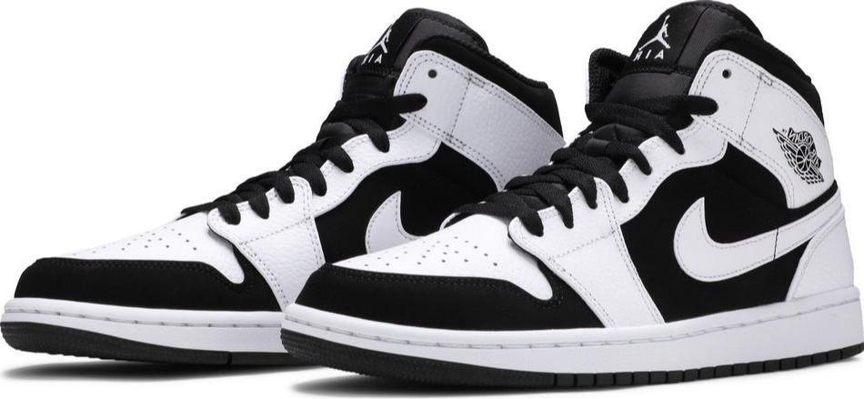 H12 Jordan 1 Mid White Black, 554724-113