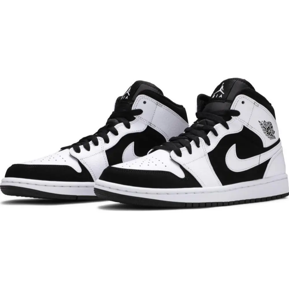 H12 Jordan 1 Mid White Black, 554724-113