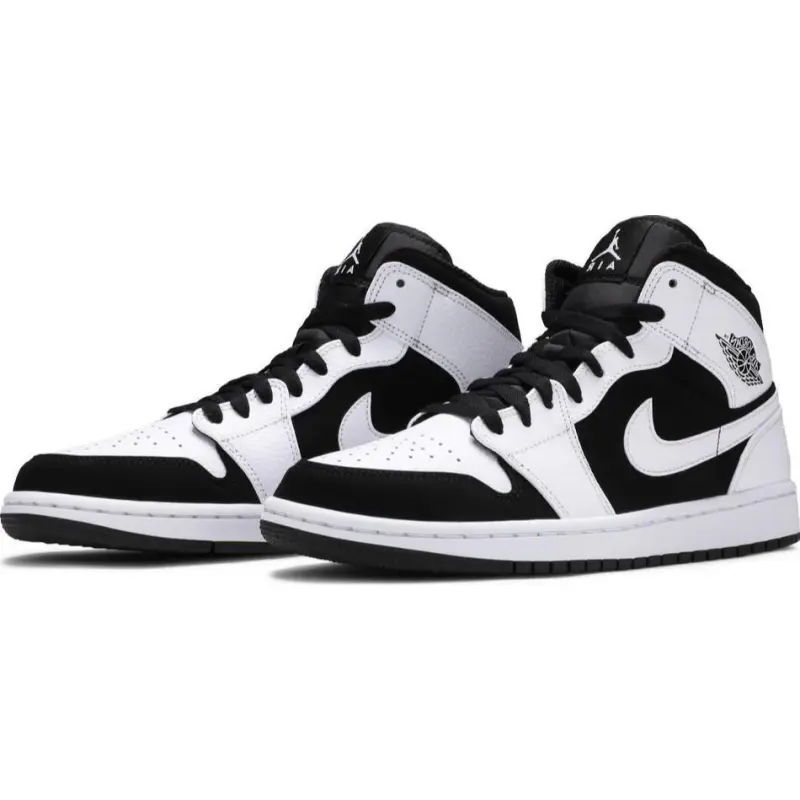 H12 Jordan 1 Mid White Black, 554724-113