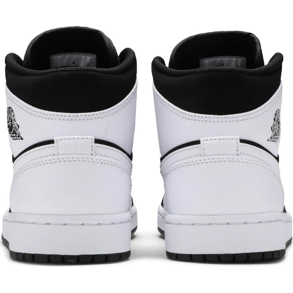 H12 Jordan 1 Mid White Black, 554724-113