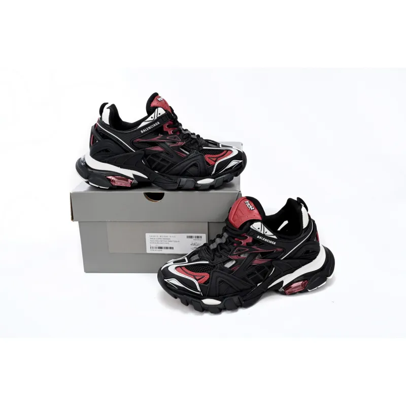 PK Balenciaga Track 2 Sneaker Military Black White Red, 568614 W2GN3 6000