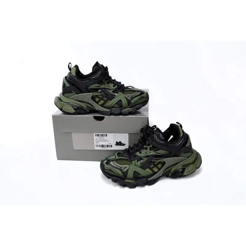 PK Balenciaga Track 2 Sneaker Military Black, 568614 W3AE1 2311