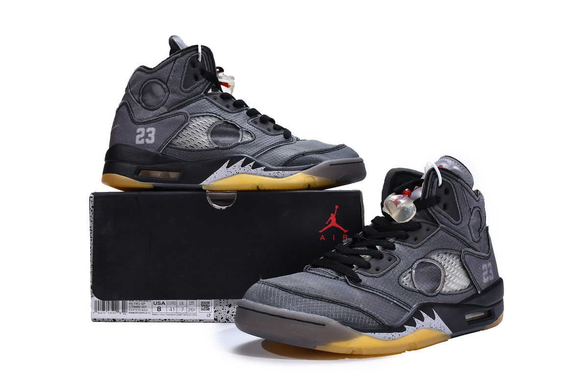 PK Jordan 5 Retro Off-White Black, CT8480-001