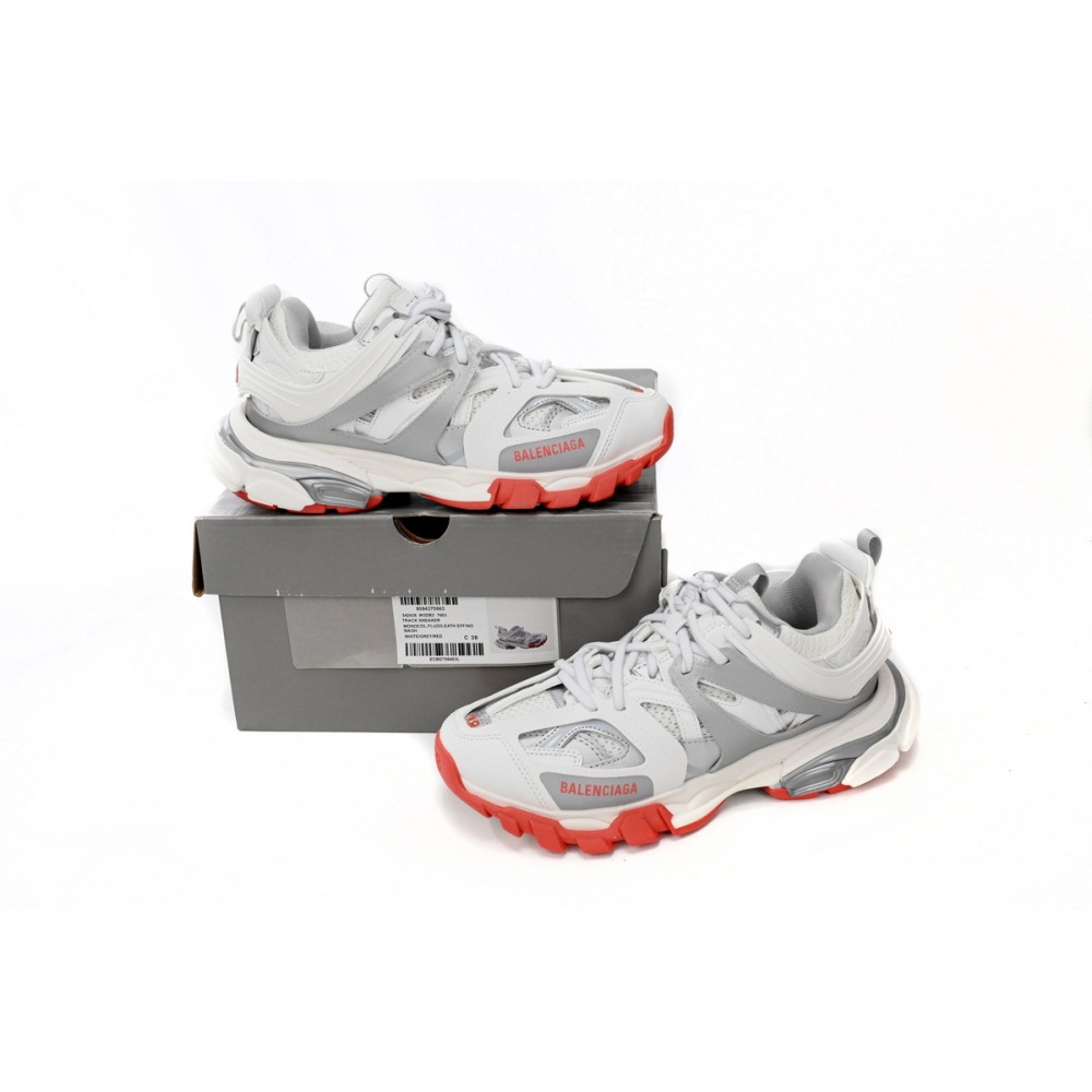 PK Balenciaga Tess S.White Grey Red, 542436 W3NU2 7660