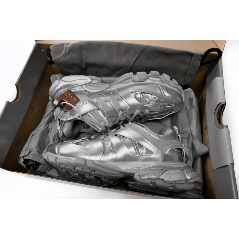 PK Balenciaga Track.2 Open Sneaker Bright Silver, 542436 W2FS3 8100