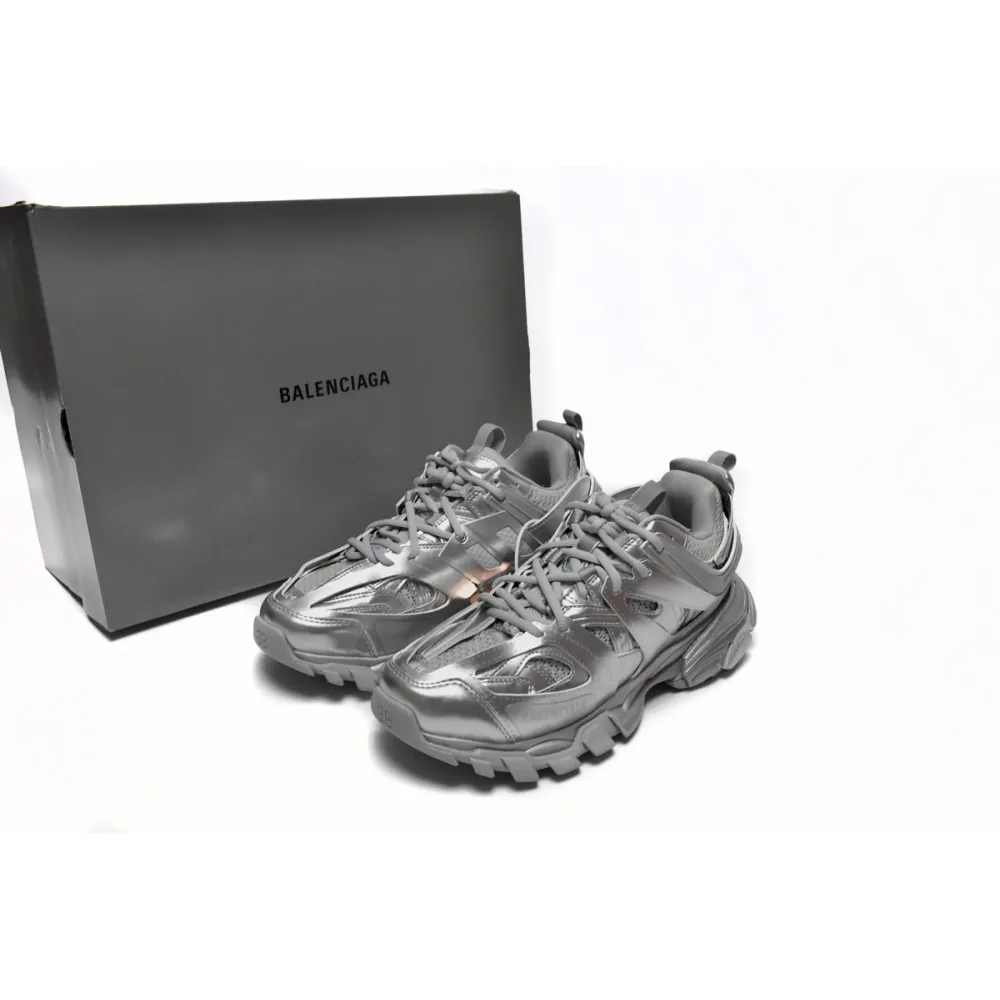 PK Balenciaga Track.2 Open Sneaker Bright Silver, 542436 W2FS3 8100