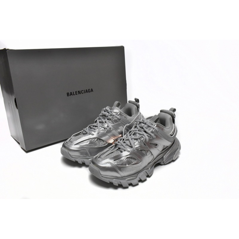 PK Balenciaga Track.2 Open Sneaker Bright Silver, 542436 W2FS3 8100