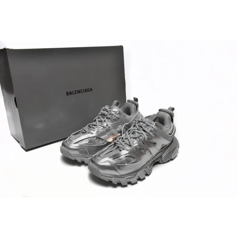 PK Balenciaga Track.2 Open Sneaker Bright Silver, 542436 W2FS3 8100