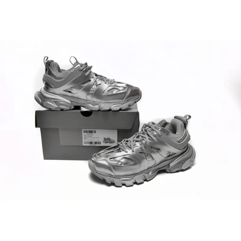 PK Balenciaga Track.2 Open Sneaker Bright Silver, 542436 W2FS3 8100